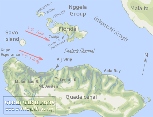 guadalcanal invasion map